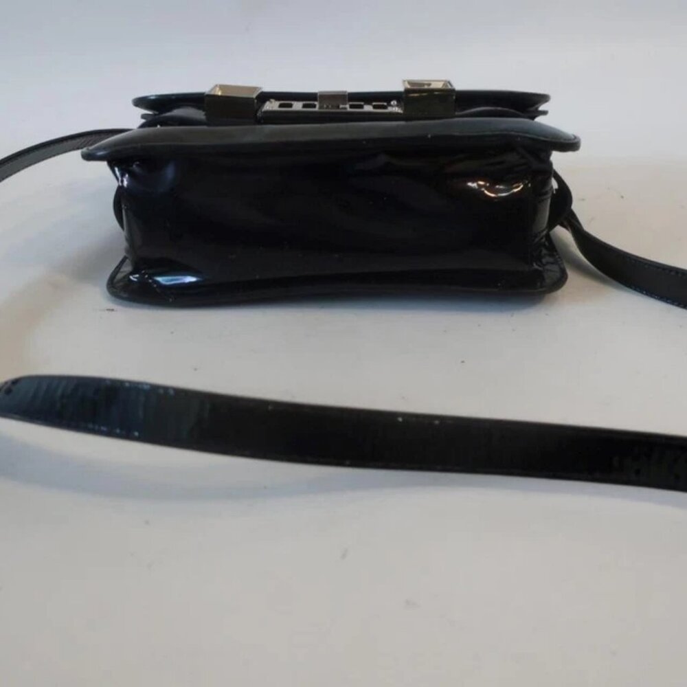 Authentic Proenza Schouler PS11 Black Holographic Patent Leather Shoulder Bag - Picture 14 of 16